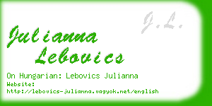 julianna lebovics business card